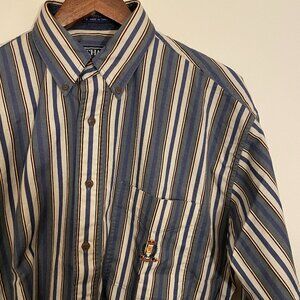 NWT Chaps Ralph Lauren Men's Striped Button Down, Size M